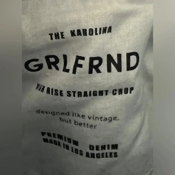 GRLFRND jeans Karolina High Rise Straight Cropped Larchmont light wash 28 denim - Picture 7 of 8